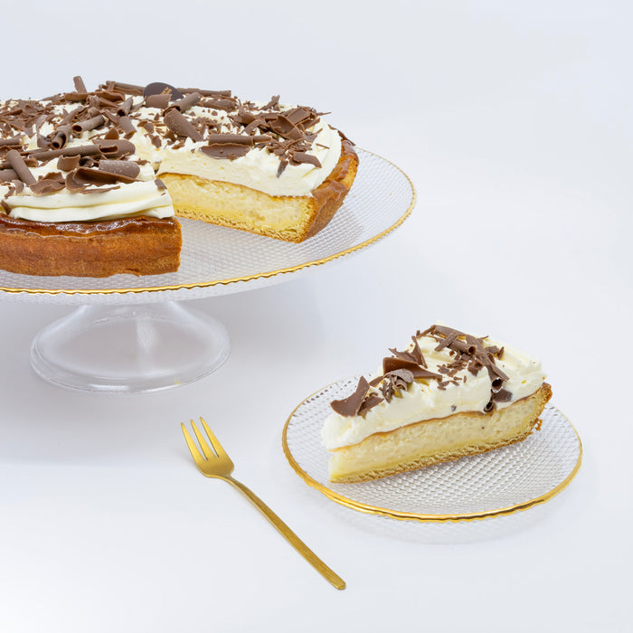 Rijstevlaai met slagroom
